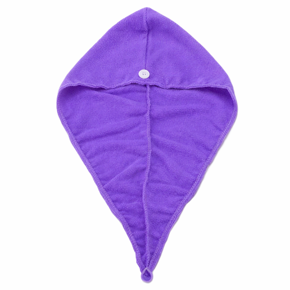 Hajszárító törölköző lila színben – gyorsan száradó mikroszálas hajkendő (BLLV)1
