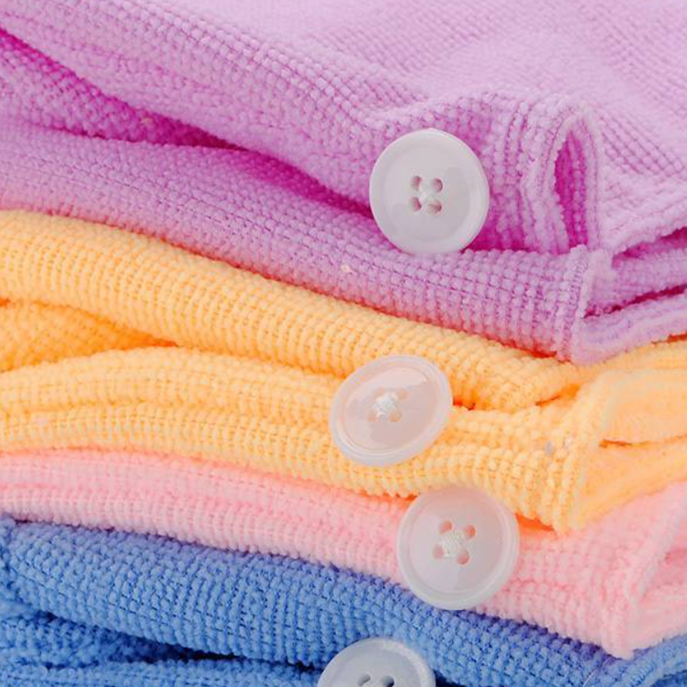 Hajszárító törölköző lila színben – gyorsan száradó mikroszálas hajkendő (BLLV)4