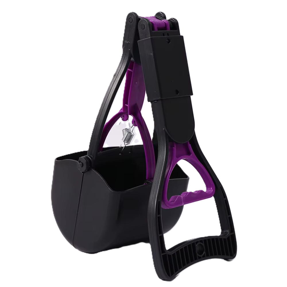 Higiénikus kutyapiszok felszedő eszköz – praktikus markolós lapát – lila (BLLV)5