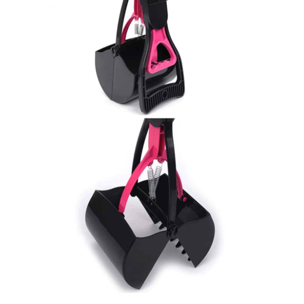 Higiénikus kutyapiszok felszedő eszköz – praktikus markolós lapát – rózsaszín (BLLV)5