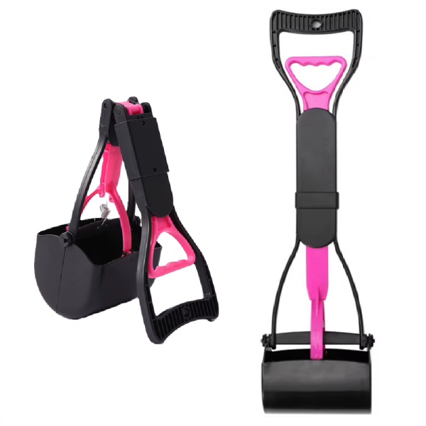 Higiénikus kutyapiszok felszedő eszköz – praktikus markolós lapát - rózsaszín (BLLV)7