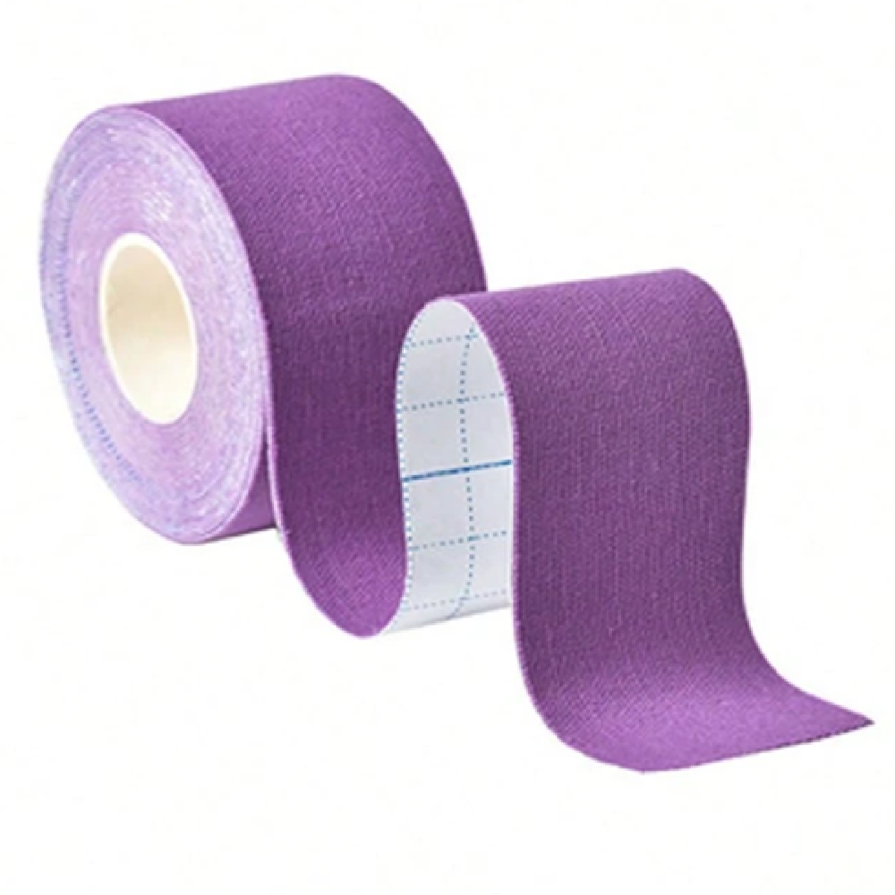 Kineziológiai tapasz – 5 cm × 5 m izom- és ízülettámasztó sport szalag fájdalomcsillapításhoz és regenerációhoz – Lila (BLLV)3