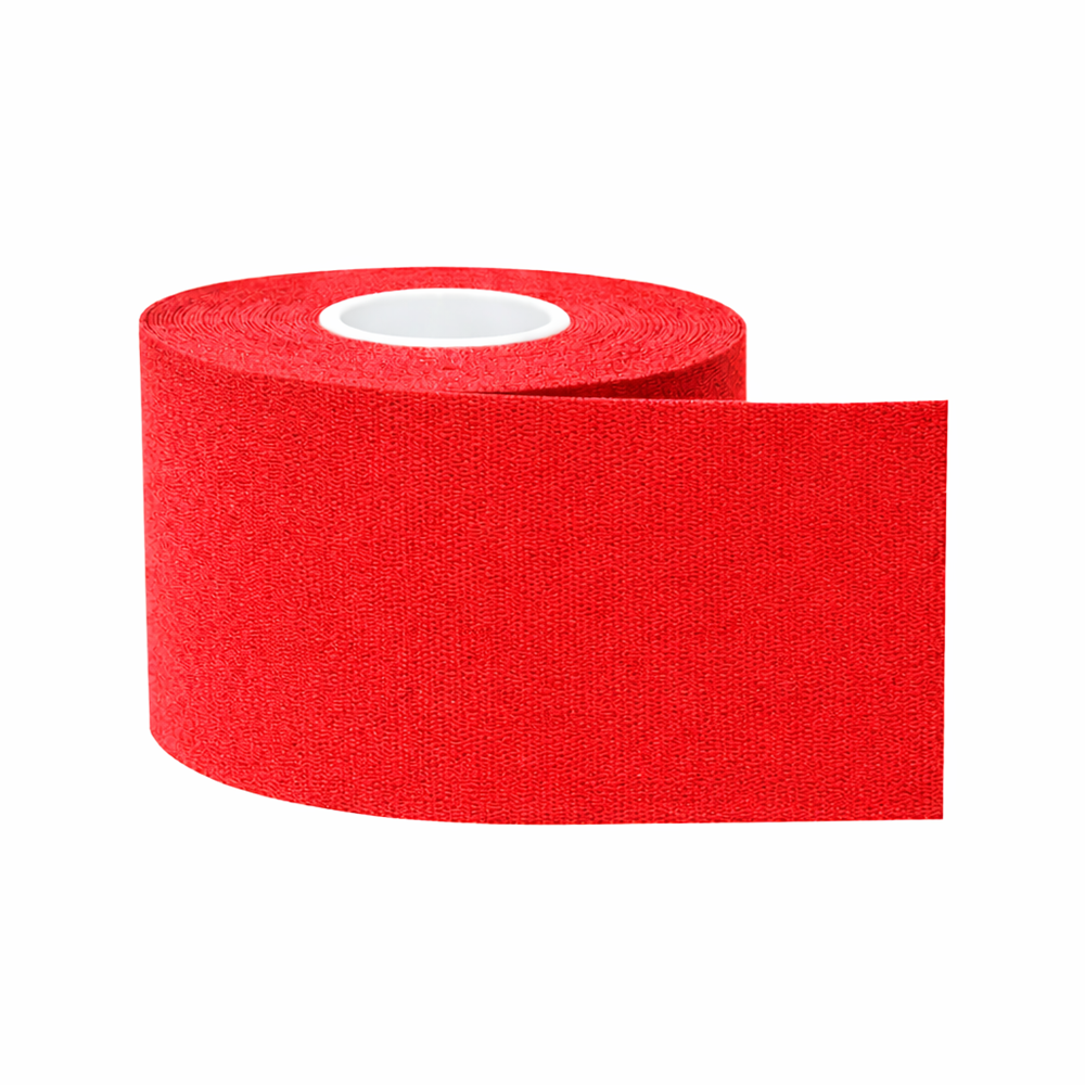 Kineziológiai tapasz – 5 cm × 5 m izom- és ízülettámasztó sport szalag fájdalomcsillapításhoz és regenerációhoz – Piros (BLLV)2