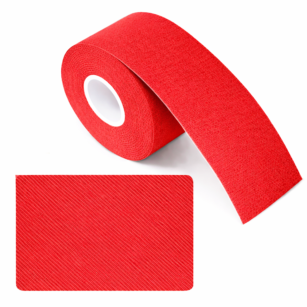 Kineziológiai tapasz – 5 cm × 5 m izom- és ízülettámasztó sport szalag fájdalomcsillapításhoz és regenerációhoz – Piros (BLLV)3
