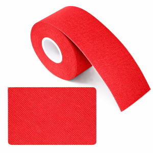 Kineziológiai tapasz – 5 cm × 5 m izom- és ízülettámasztó sport szalag fájdalomcsillapításhoz és regenerációhoz - Piros (FX) (BLLV) - Image 1