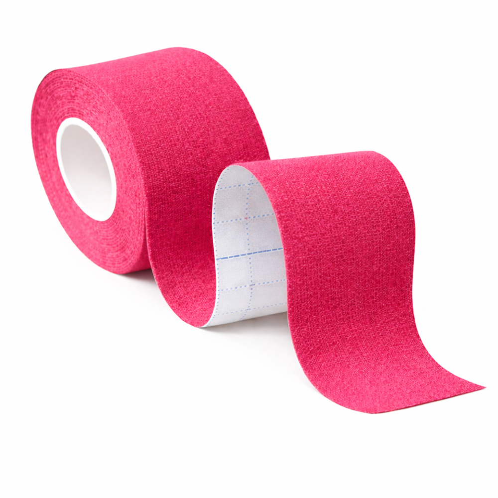 Kineziológiai tapasz – 5 cm × 5 m izom- és ízülettámasztó sport szalag fájdalomcsillapításhoz és regenerációhoz – Rózsaszín (BLLV)1