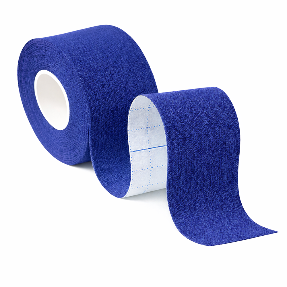 Kineziológiai tapasz – 5 cm × 5 m izom- és ízülettámasztó sport szalag fájdalomcsillapításhoz és regenerációhoz – Sötét kék (BLLV)2