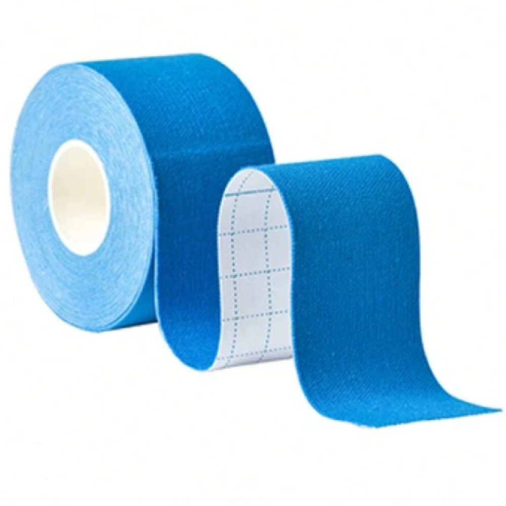 Kineziológiai tapasz – 5 cm × 5 m izom- és ízülettámasztó sport szalag fájdalomcsillapításhoz és regenerációhoz – kék (BLLV)2