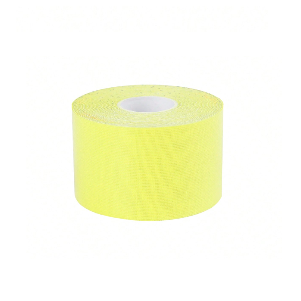 Kineziológiai tapasz – 5 cm × 5 m izom- és ízülettámasztó sport szalag fájdalomcsillapításhoz és regenerációhoz – sárga (BLLV)2