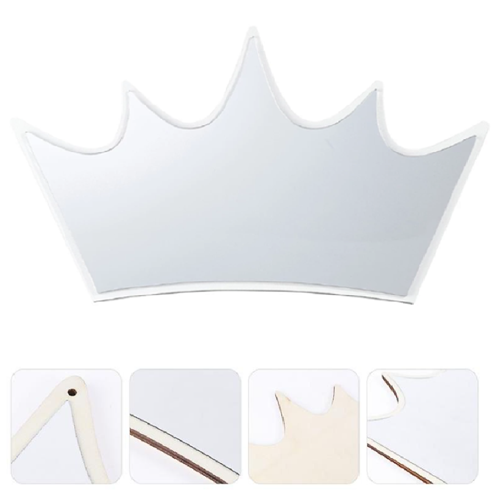 Korona formájú gyerekszoba fali tükör – aranyos dekoráció babaszobába és gyerekszobába (BLLV)1