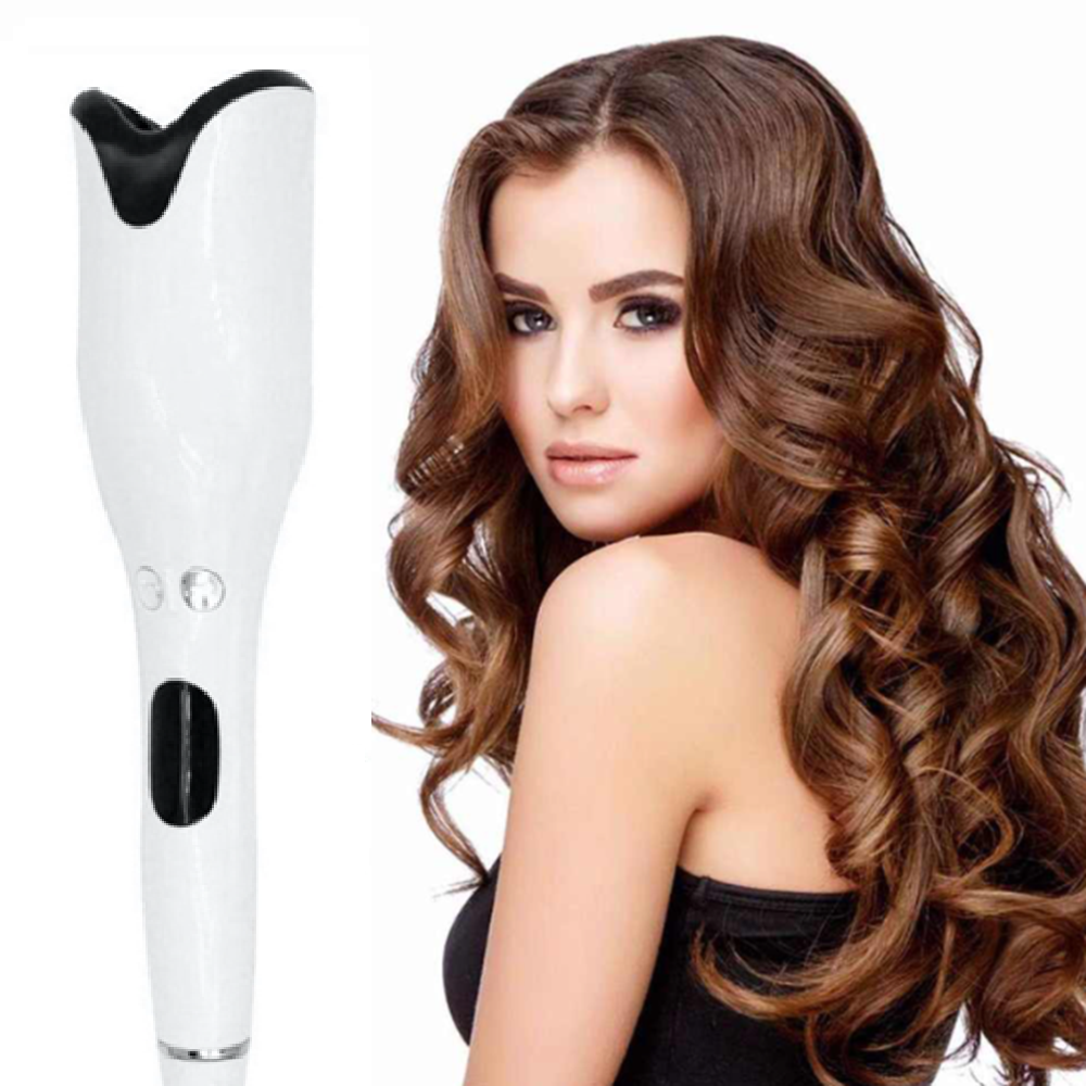 MAC Automata hajgöndörítő – Kerámia bevonatú, gyors és egyszerű göndörítés minden hajtípushoz, otthoni és profi használatra – fehér (BLLV)1