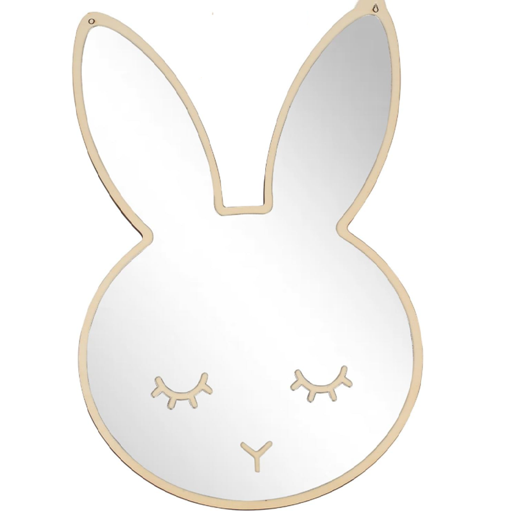 Nyuszi formájú gyerekszoba fali tükör – aranyos dekoráció babaszobába és gyerekszobába (BLLV)2