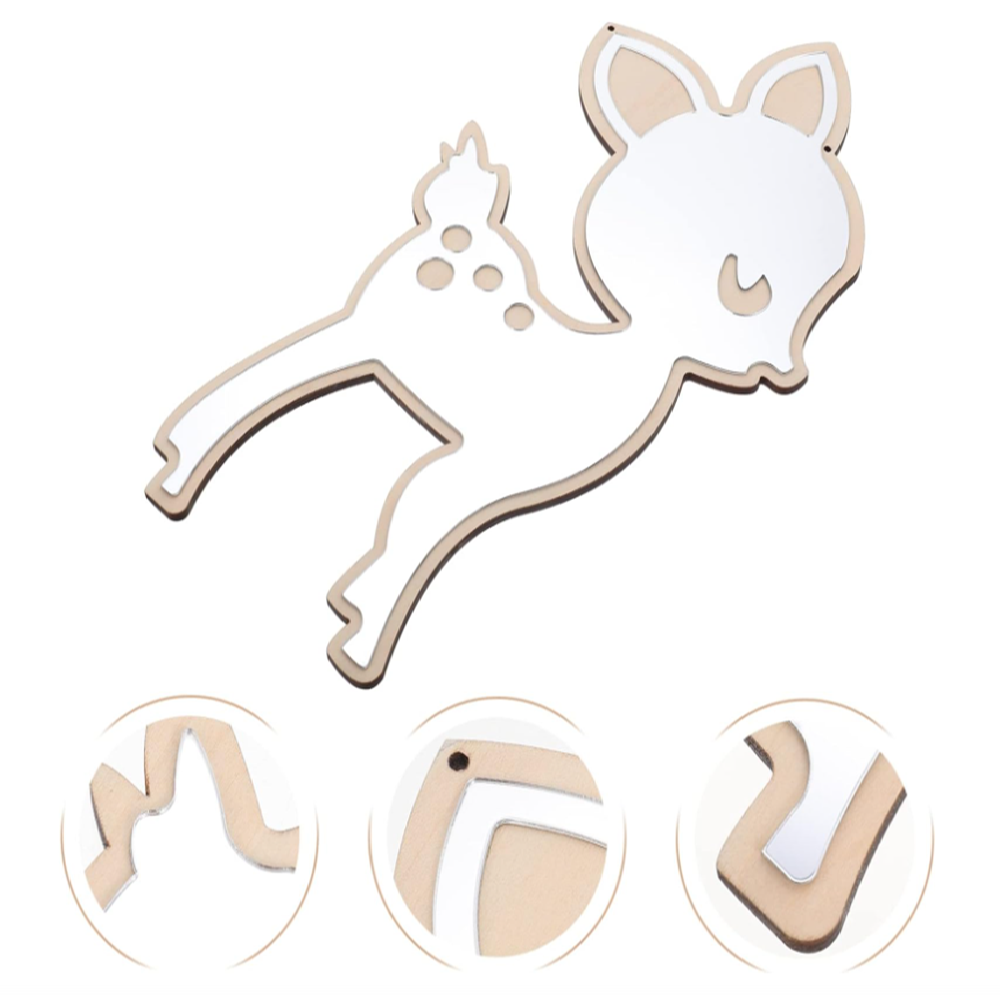 Őzike formájú gyerekszoba fali tükör – aranyos dekoráció babaszobába és gyerekszobába (BLLV)1