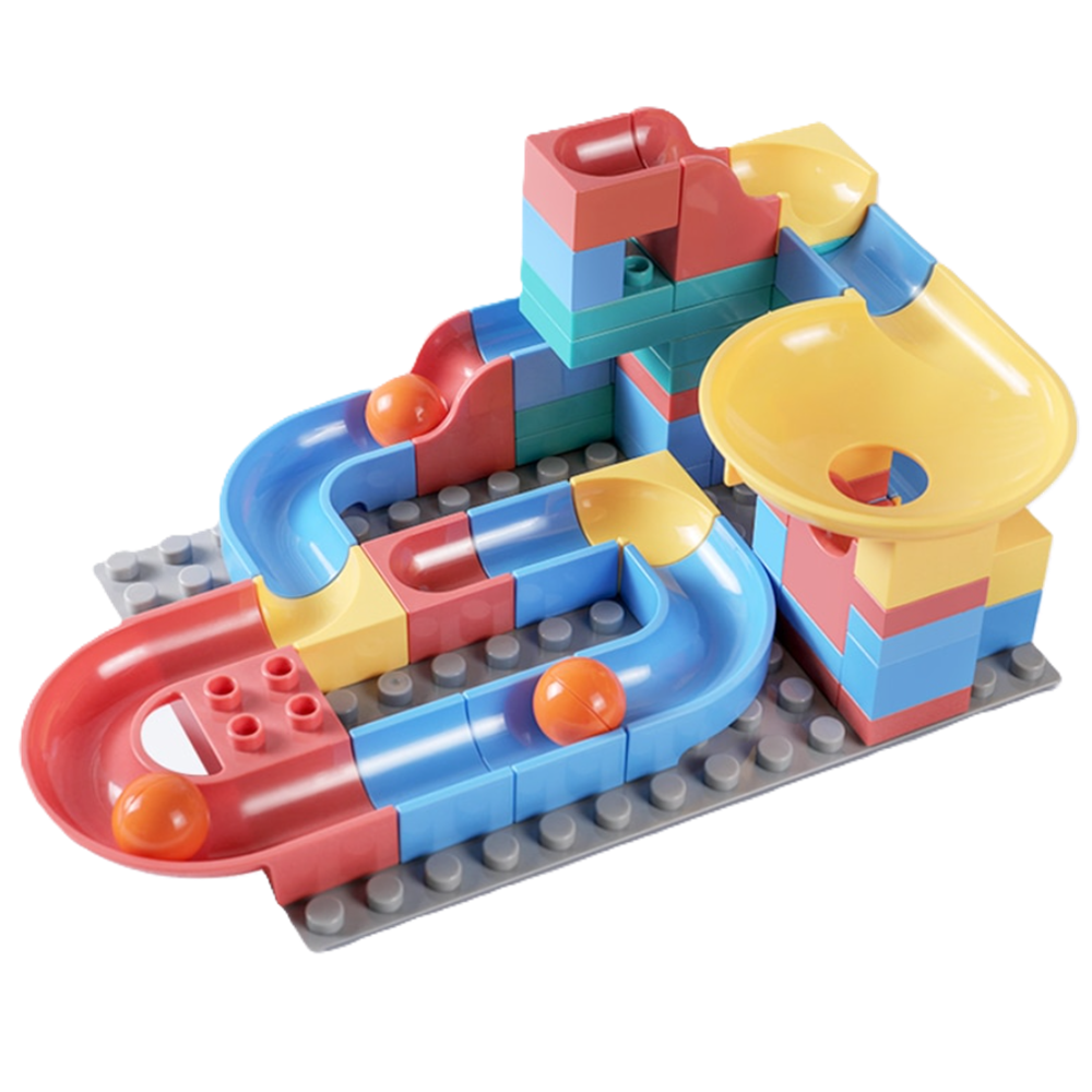 Tumama golyófutam építőkocka készlet – kreatív labdapálya játék gyerekeknek (BBLV)1