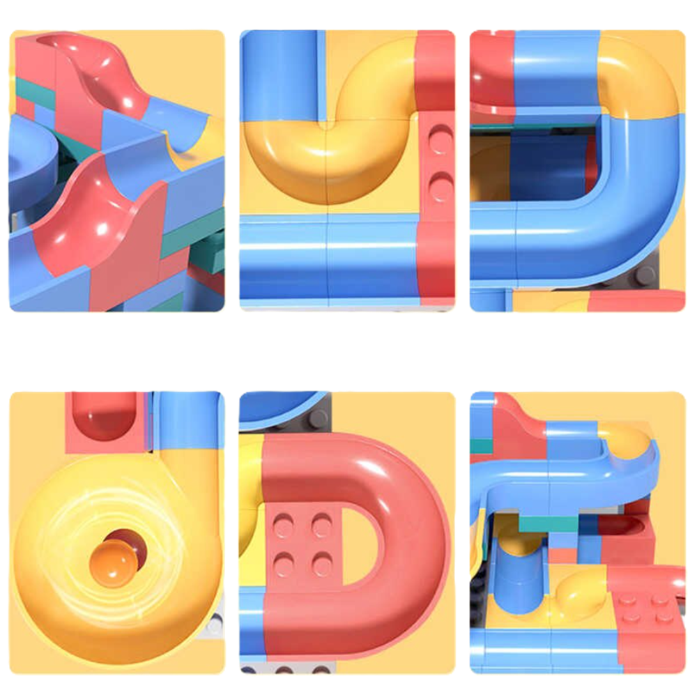 Tumama golyófutam építőkocka készlet – kreatív labdapálya játék gyerekeknek (BBLV)3