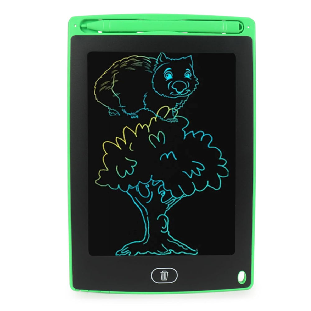 12 hüvelykes LCD színes író- és rajztábla gyerekeknek – törölhető, újraírható digitális fejlesztő játék kisgyermekeknek és óvodásoknak (BBMJ) 7