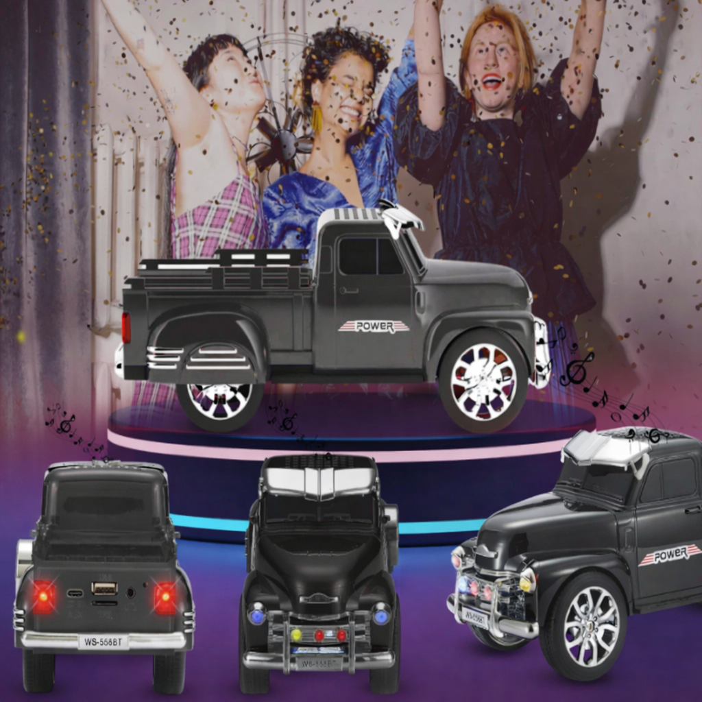 1953 Chevy 3100 Pickup Teherautó Retro Bluetooth Hangszóró TWS USB FM TF WS-695 (BBD) 4