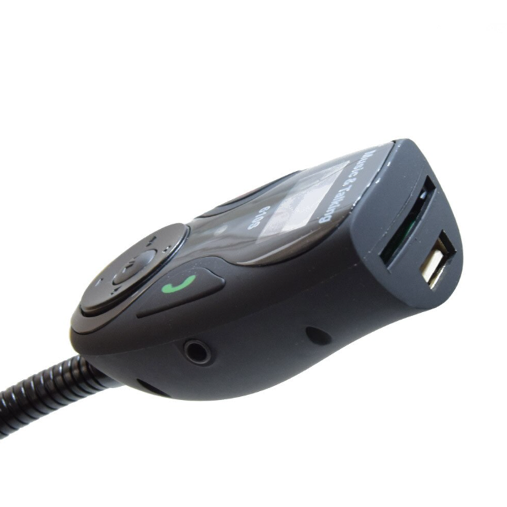 610S Bluetooth autós FM transzmitter MP3 lejátszóhoz, kihangosítóval és távirányítóval, flexibilis kivitel 5