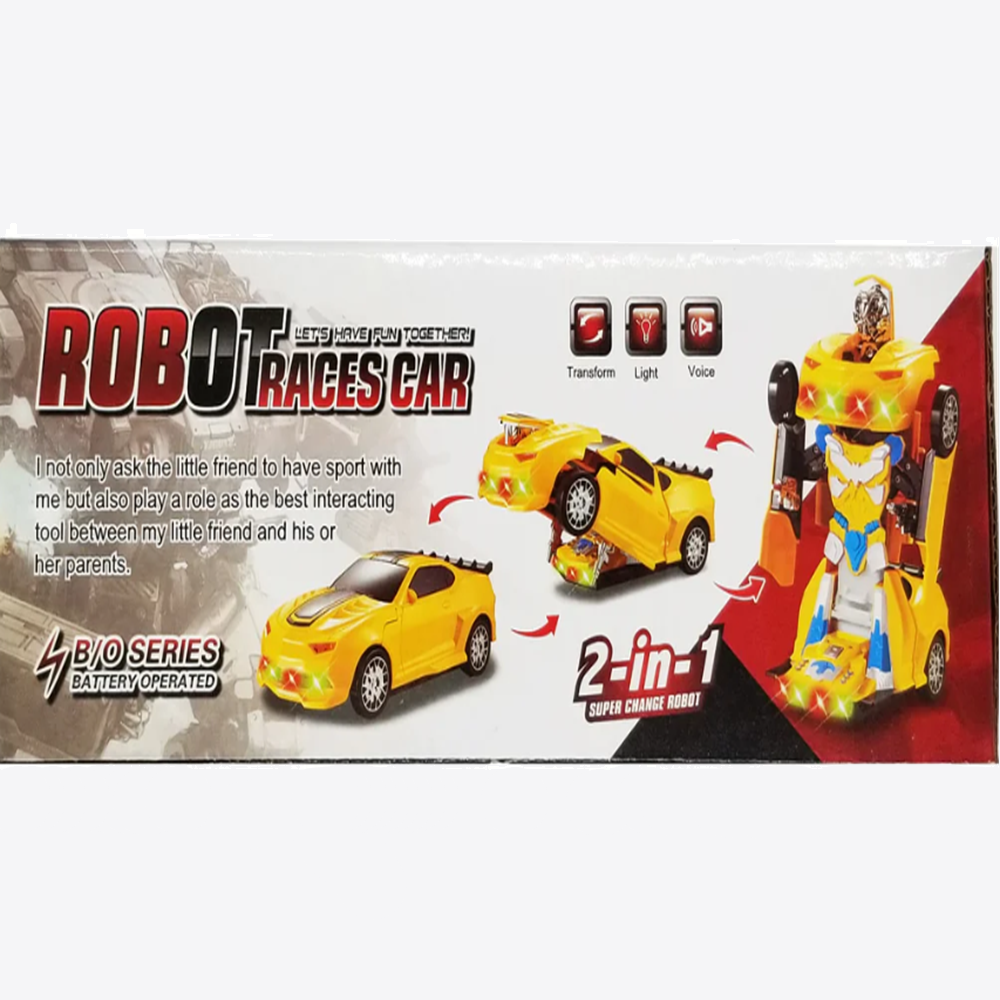 Átalakítható Sárga Robot Autó Játék Gyerekeknek (BBMJ) 6