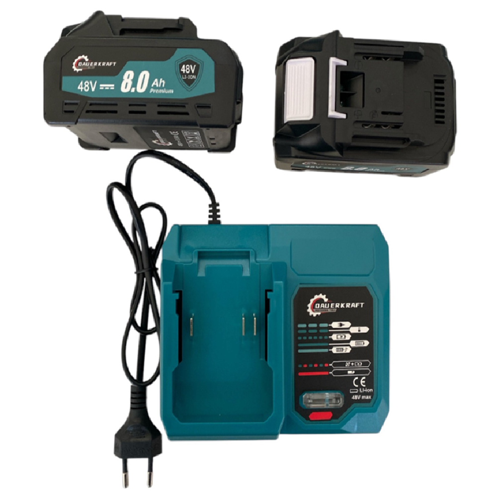 Dauerkraft 48V akkus szerszámgép csomag – sarokcsiszoló + ütvecsavarozó, 2×8Ah (FX)3
