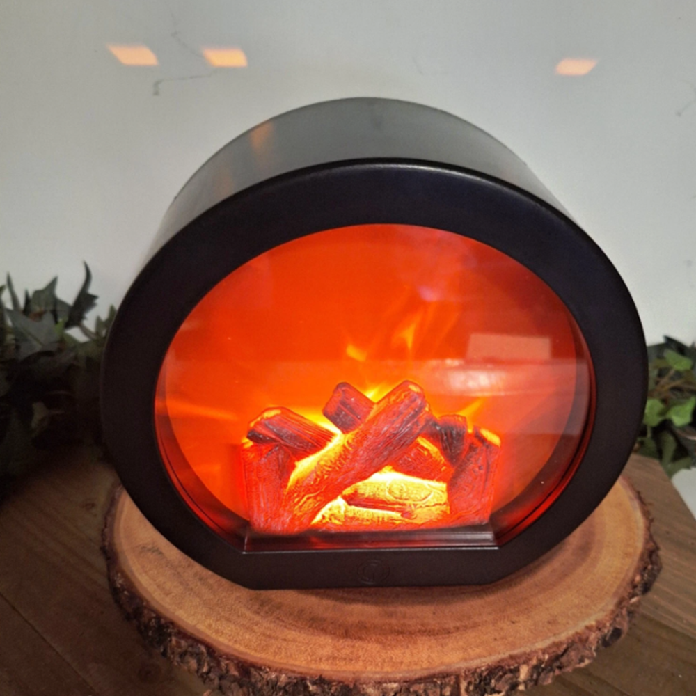 Dekoratív kandalló láng lámpa – mozgó LED hangulatvilágítás pihentető fényhatással 5 (2)