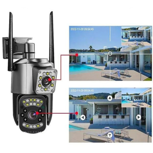 Dupla lencsés 4MP 2K IP kamera 4G SIM kültéri WiFi 10X zoom biztonsági CCTV kamera (BBD) - Image 4