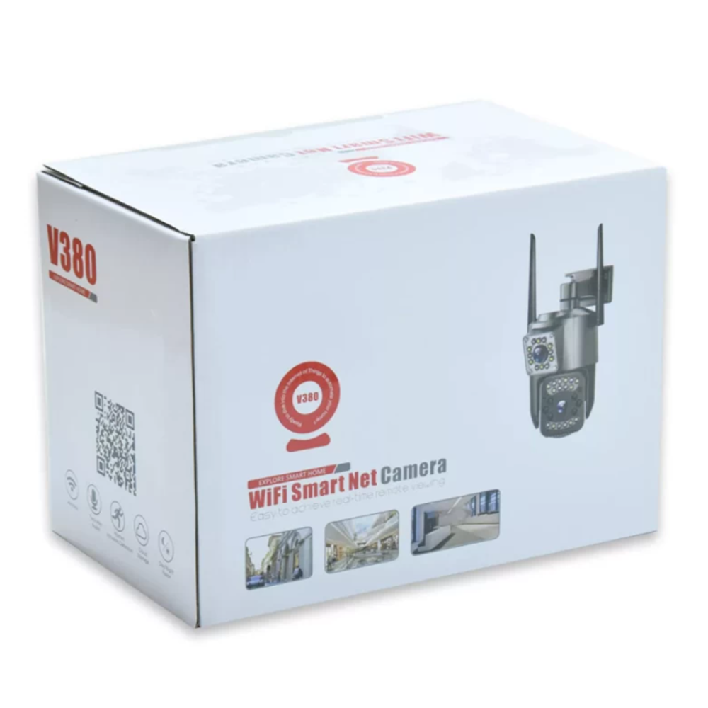 Dupla lencsés 4MP 2K IP kamera 4G SIM kültéri WiFi 10X zoom biztonsági CCTV kamera ((BBD) 6