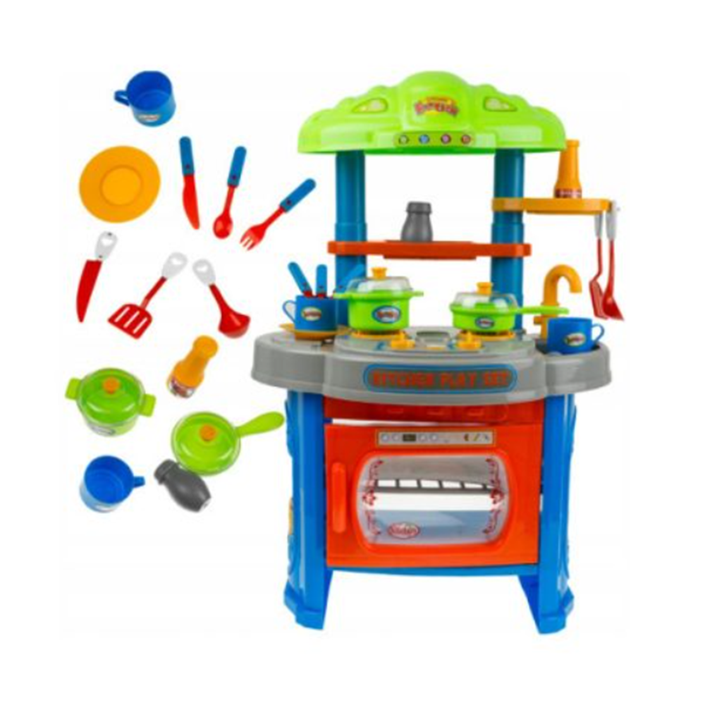 Én Kicsi Konyhám – Műanyag játékkonyha kis séfeknek 76 cm hang- és fényeffektes gyerek konyha rengeteg kiegészítővel (BBMJ) 5