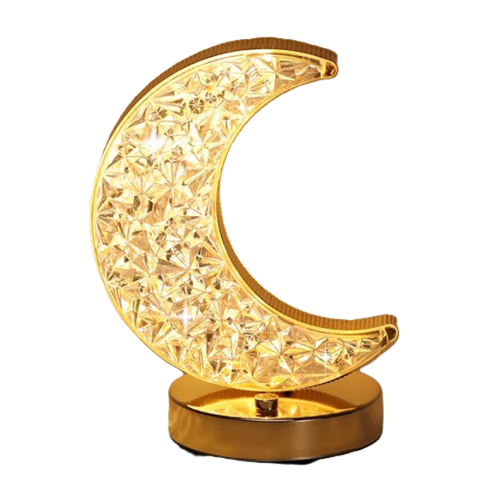 Félhold asztali lámpa – érintésvezérelt, 3 színű, újratölthető led éjszakai fény usb-vel 1