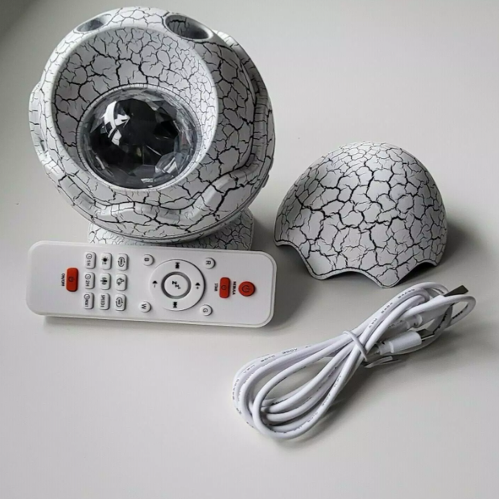 Galaxy fényprojektor bluetooth hangszóróval és fehér zajjal – LED csillag aurora dinoszaurusz tojás éjszakai fény gyerekszobába 7