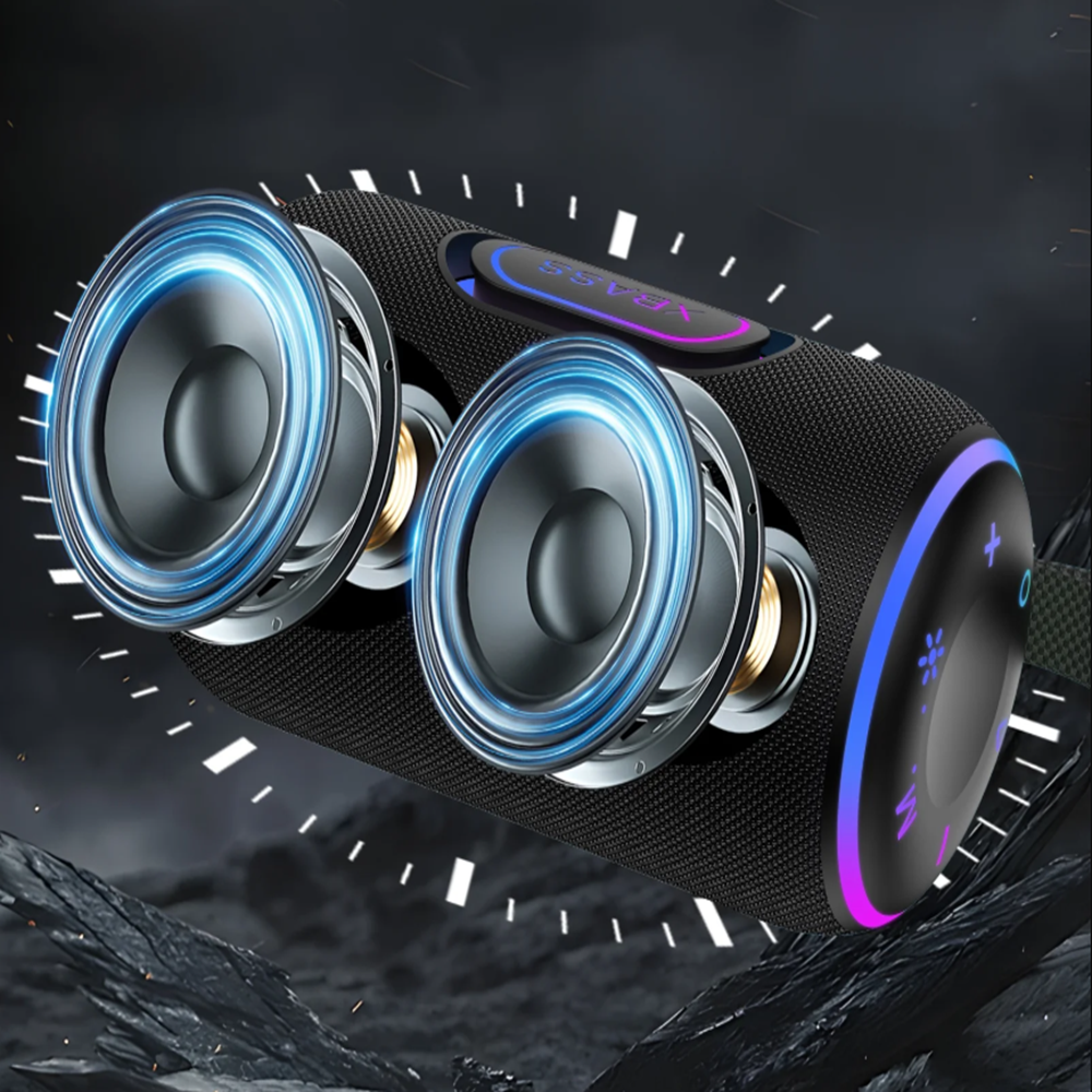 Hordozható bluetooth hangszóró b47 – ipx7 vízálló, 35 w sztereó hangzás, 30 óra lejátszás, led világítás (BBD) 4