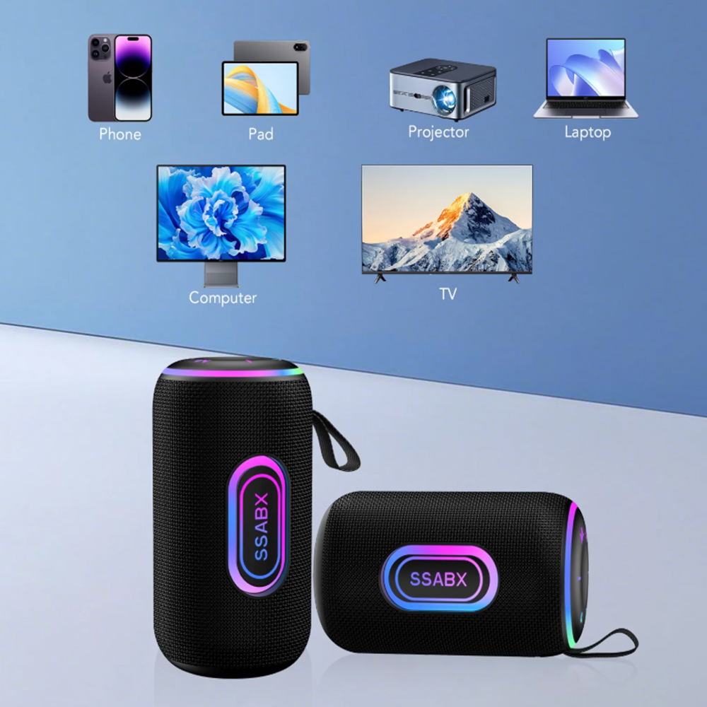 Hordozható bluetooth hangszóró b47 – ipx7 vízálló, 35 w sztereó hangzás, 30 óra lejátszás, led világítás (BBD) 6