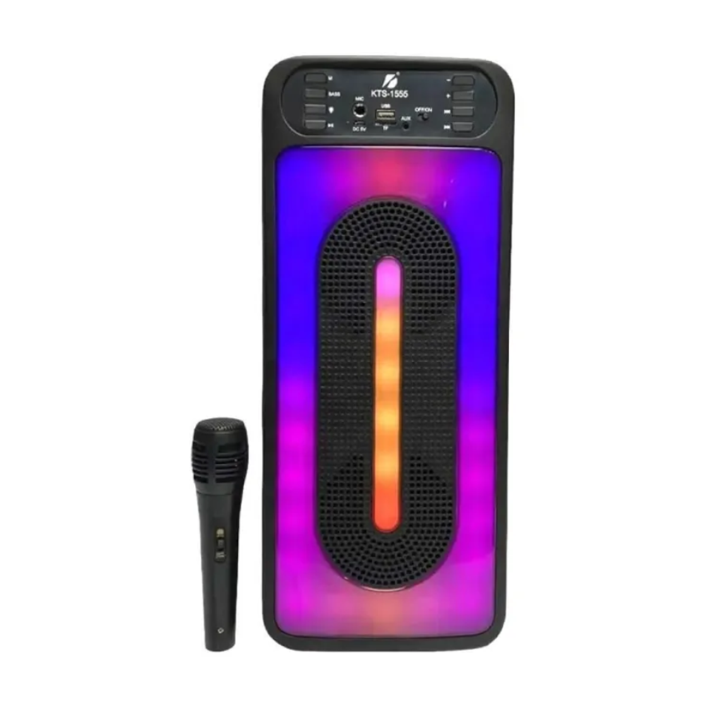 Hordozható vezeték nélküli bluetooth hangszóró mikrofonnal, rgb led világítással és beépített mikrofonnal 6