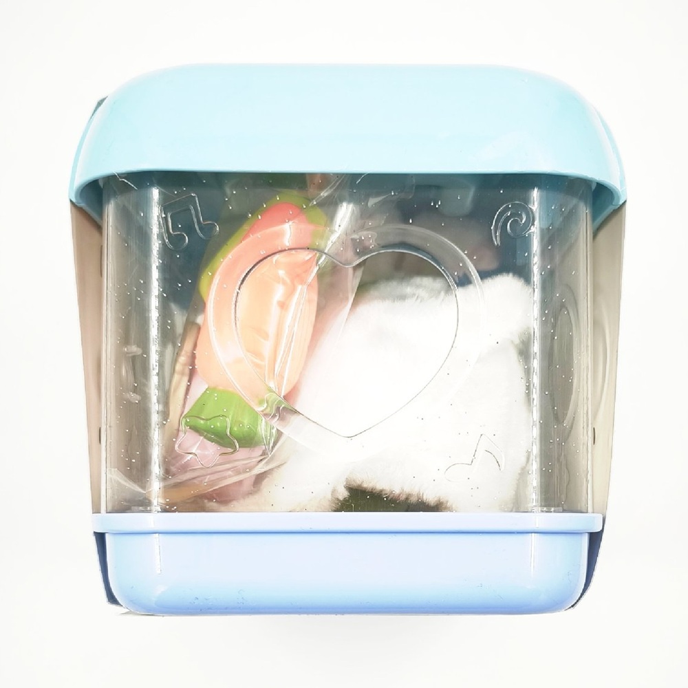 Imádnivaló fehér nyuszi hordozható babakék állattáskával és kiegészítőkkel (BBMJ) 7