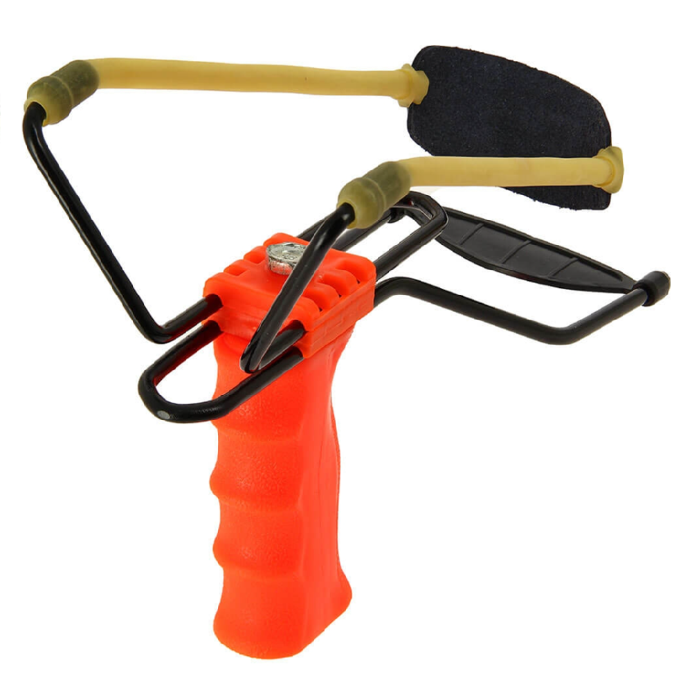 Kézi csúzli alkartámasszal – speciális kerettel, erős gumikkal (BBKM)(BBL)80