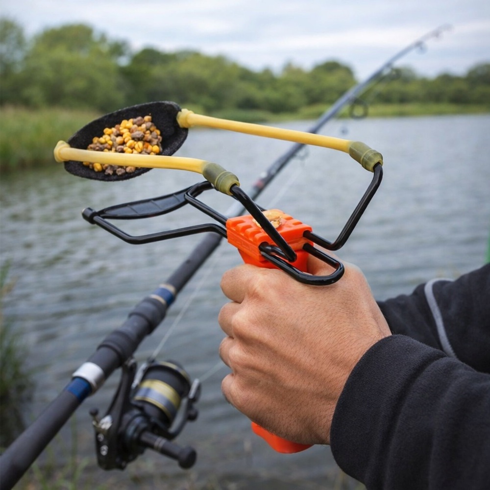 Kézi csúzli alkartámasszal – speciális kerettel, erős gumikkal (BBKM)(BBL)92