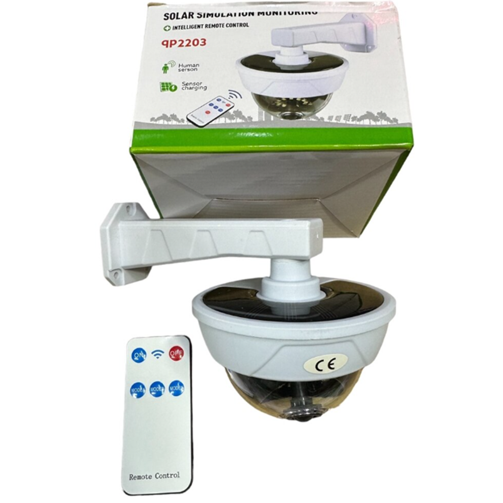 Kültéri napelemes álkamera mozgásérzékelős LED világítással távirányítóval 2