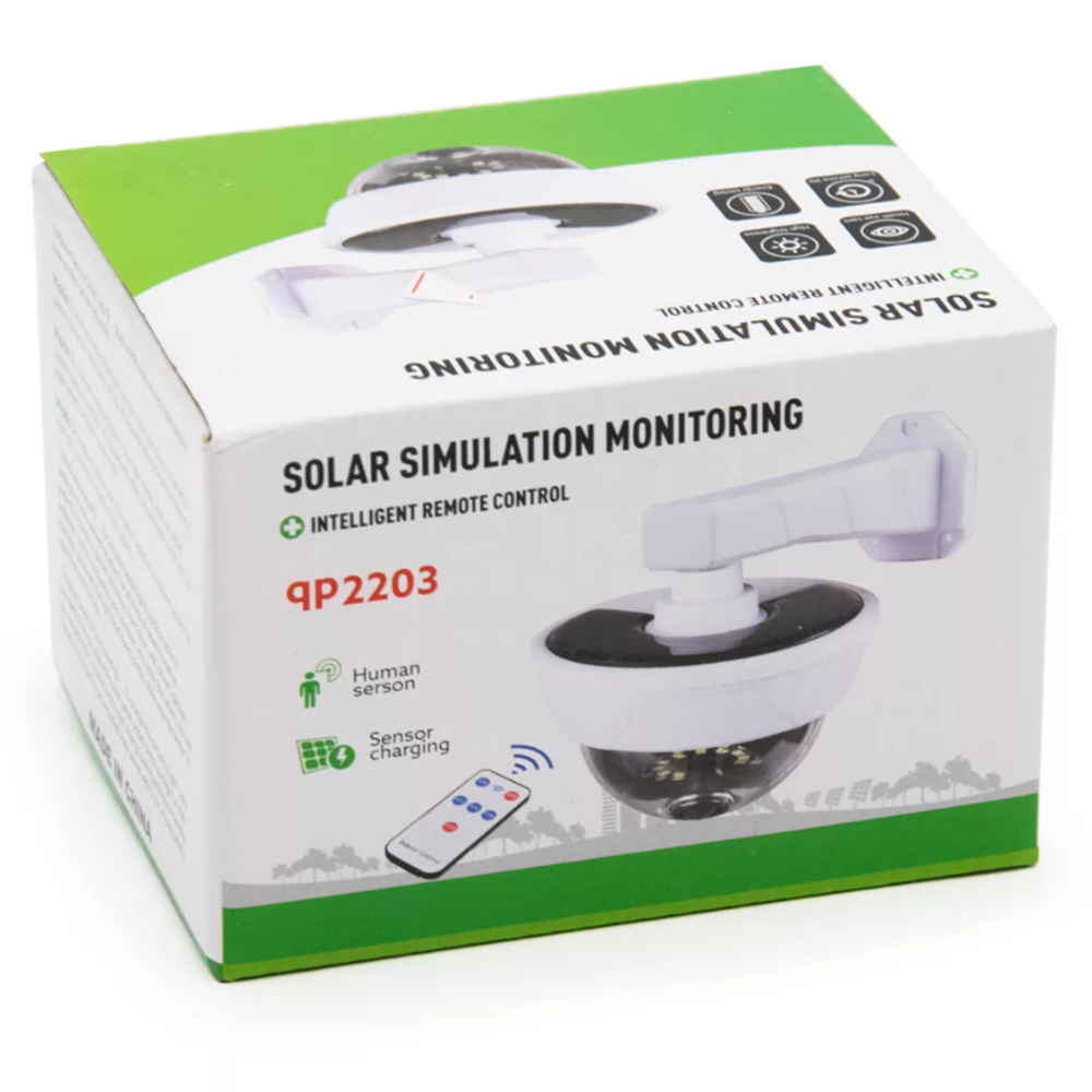 Kültéri napelemes álkamera mozgásérzékelős LED világítással távirányítóval 6