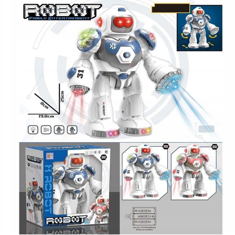 Mechanikus harci robot fényekkel – interaktív játék robot gyerekeknek (BBJ) 4