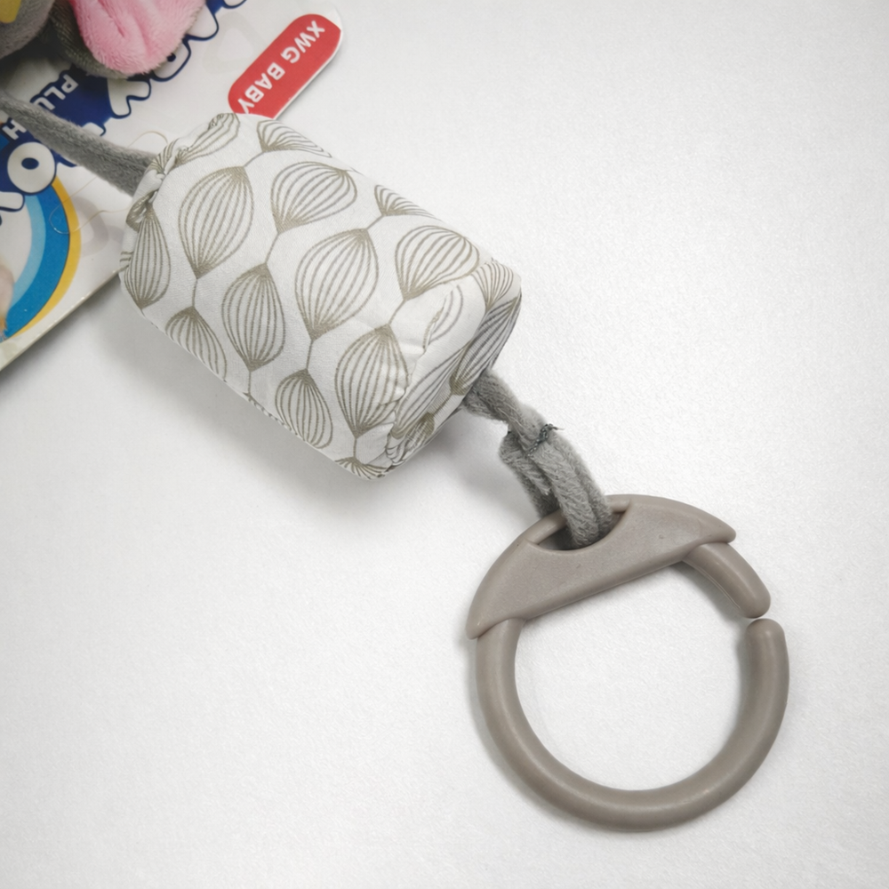 Muki csörgős plüss elefánt babajáték – puha bébi csörgő újszülötteknek 0+ hónaptól (BBMJ) 4