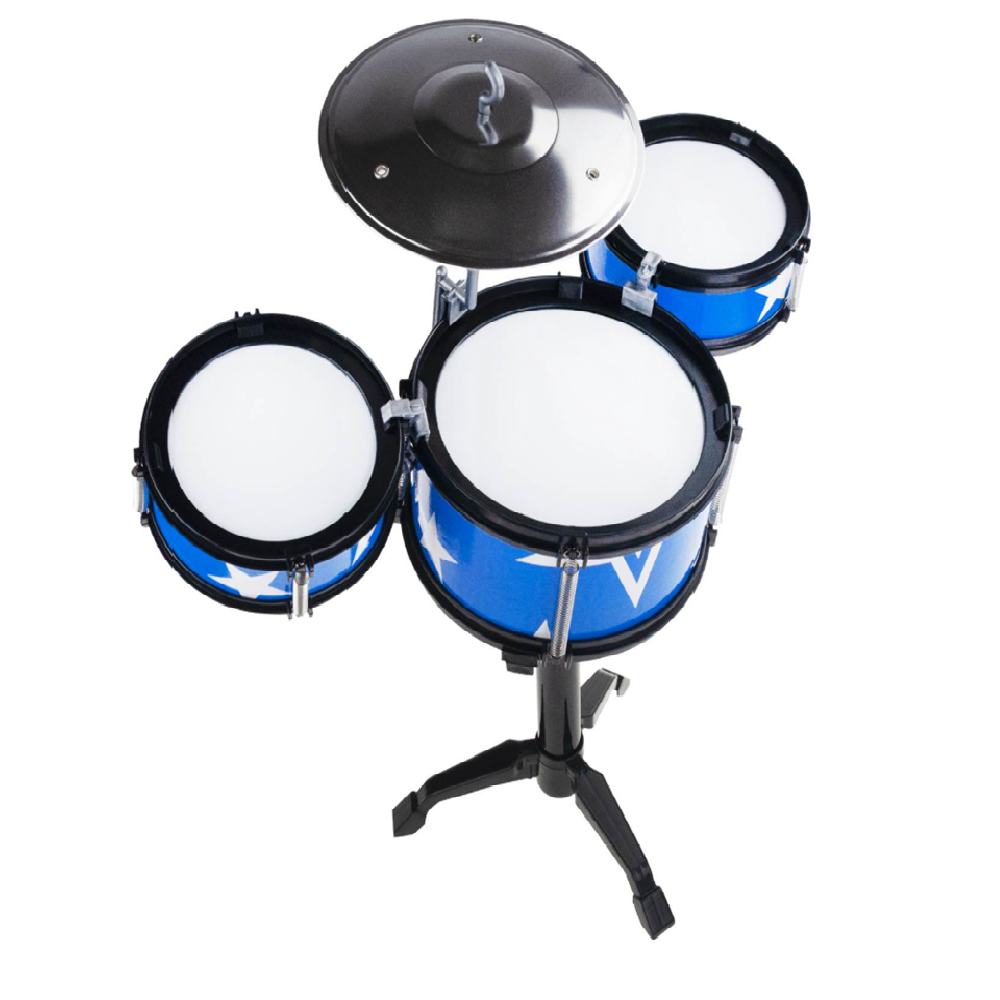 Music world 3 részes gyerek dobfelszerelés székkel – dob szett tányérral és dobverőkkel 3 éves kortól (BBJ) 5