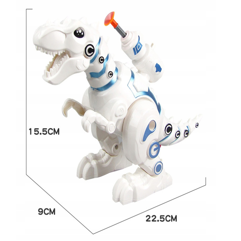 NeoRex interaktív robot dínó – fehér, fény- és hanghatásos játék 22,5×15,5×9 cm (BBJ) 6