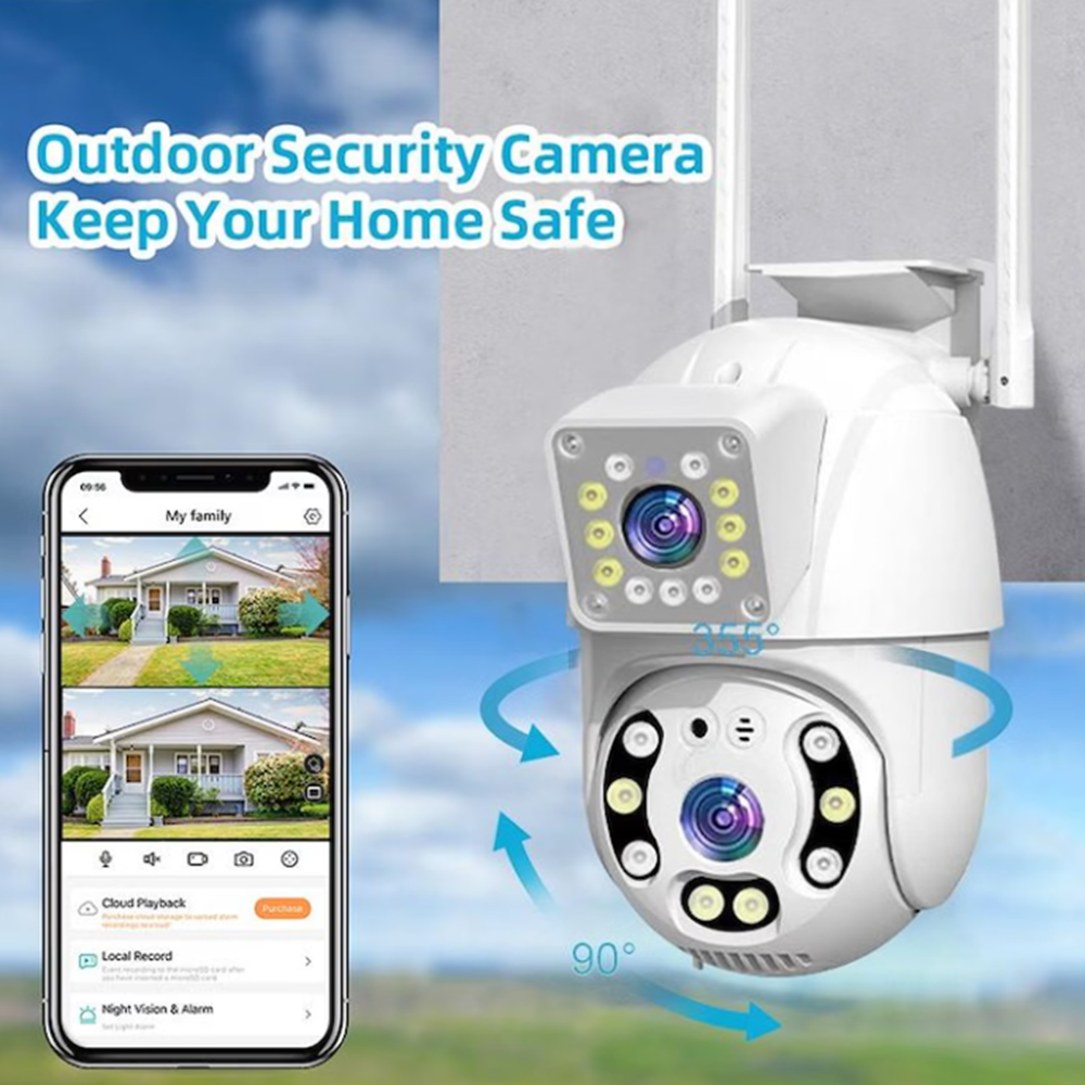 Professzionális WiFi PTZ kültéri megfigyelő kamera mozgásérzékeléssel IP66 2