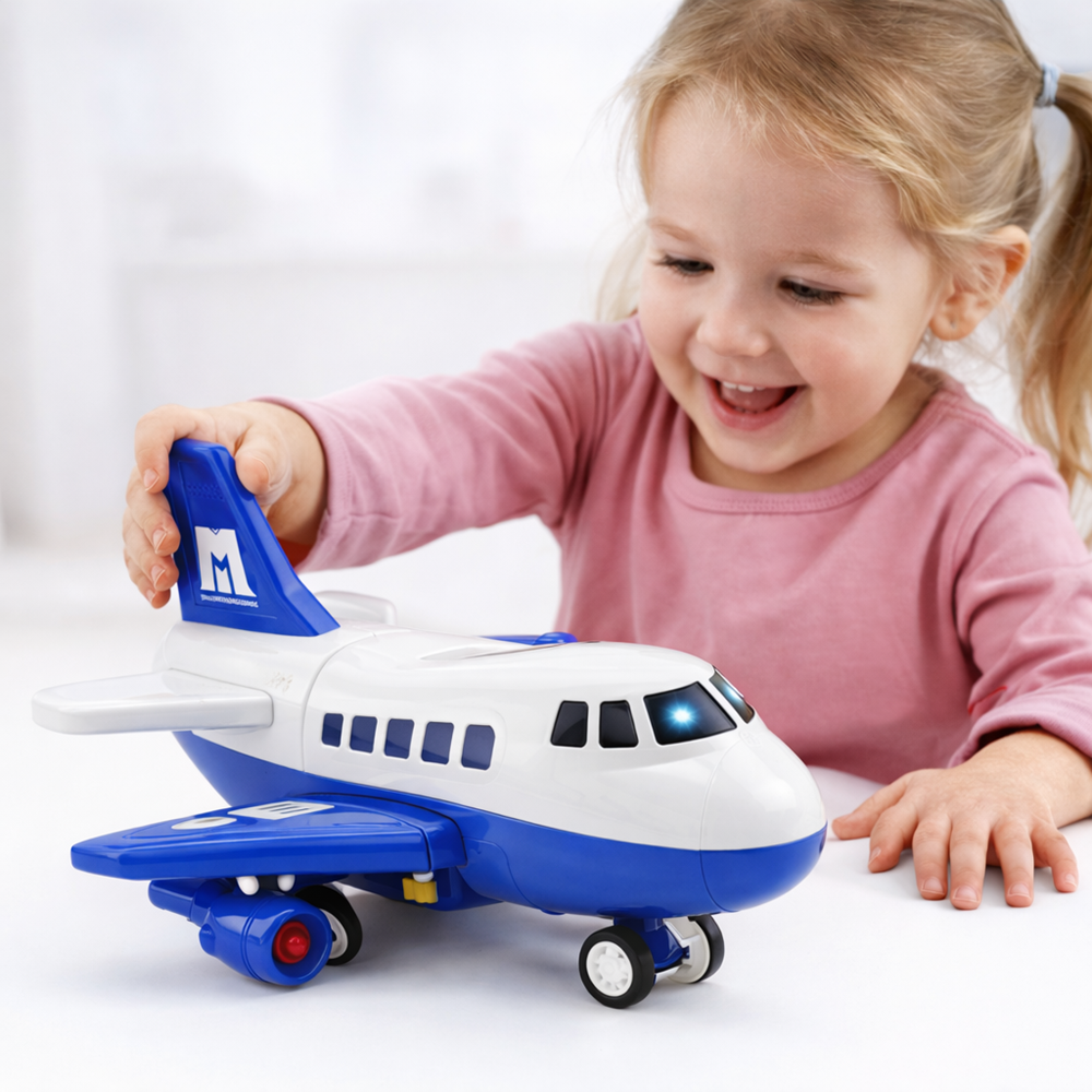 Szárnyas kommandó rendőrségi teherszállító repülő játék – cargo szállító játékszett gyerekeknek (BBJ) 3