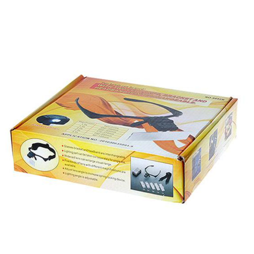 Szemüveg nagyító fejpánttal led világítással precíziós munkákhoz 9