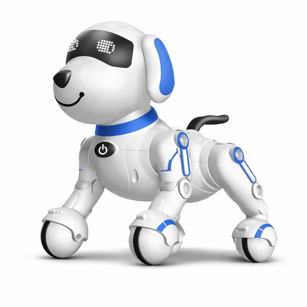 TurboTappancs kék távirányítós robot kutya – interaktív, hang- és fényeffektes, USB újratölthető okos kutyajáték 8 éves kortól (BBJ) 1