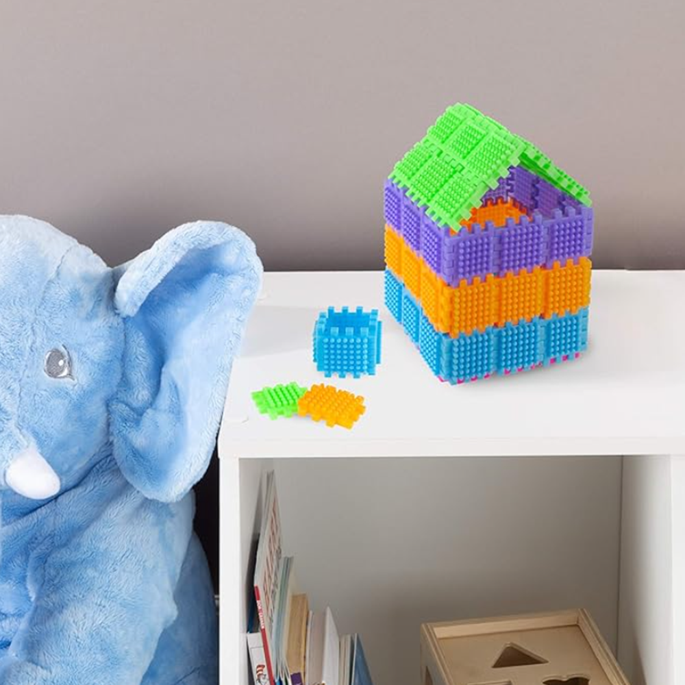 Tüskés építőkocka szett 12 db – kreatív fejlesztő játék gyerekeknek 3+ éves kortól (BBMJ) 3