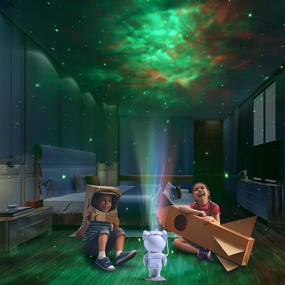 Űrhajós LED csillagprojektor – távirányítós éjszakai fény gyerekeknek és dekorációhoz (BBD) 2