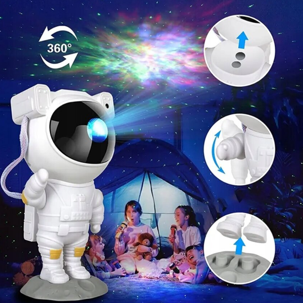 Űrhajós LED csillagprojektor – távirányítós éjszakai fény gyerekeknek és dekorációhoz (BBD) 4