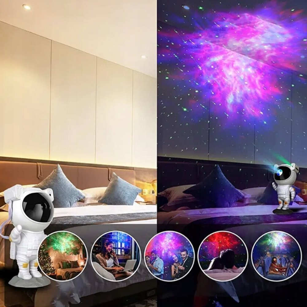 Űrhajós LED csillagprojektor – távirányítós éjszakai fény gyerekeknek és dekorációhoz (BBD) 5